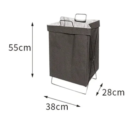Foldable-fabric-hamper-household-laundry-basket-large-storage-basket-bathroom-clothes-storage-basket-Mubimart-5072 - Mubimart