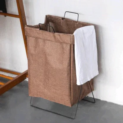 Foldable-fabric-hamper-household-laundry-basket-large-storage-basket-bathroom-clothes-storage-basket-Mubimart-9011 - Mubimart