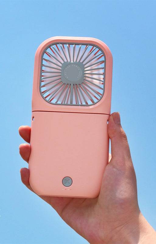 Folding Fan Creative Mini Large Wind Electric Fan Portable - Mubimart