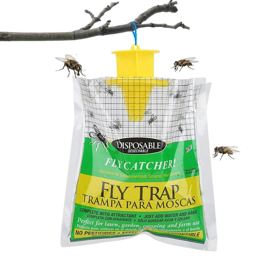 Folding Hanging Fly Trap Cage Outdoor Indoor Fly Bag - Mubimart