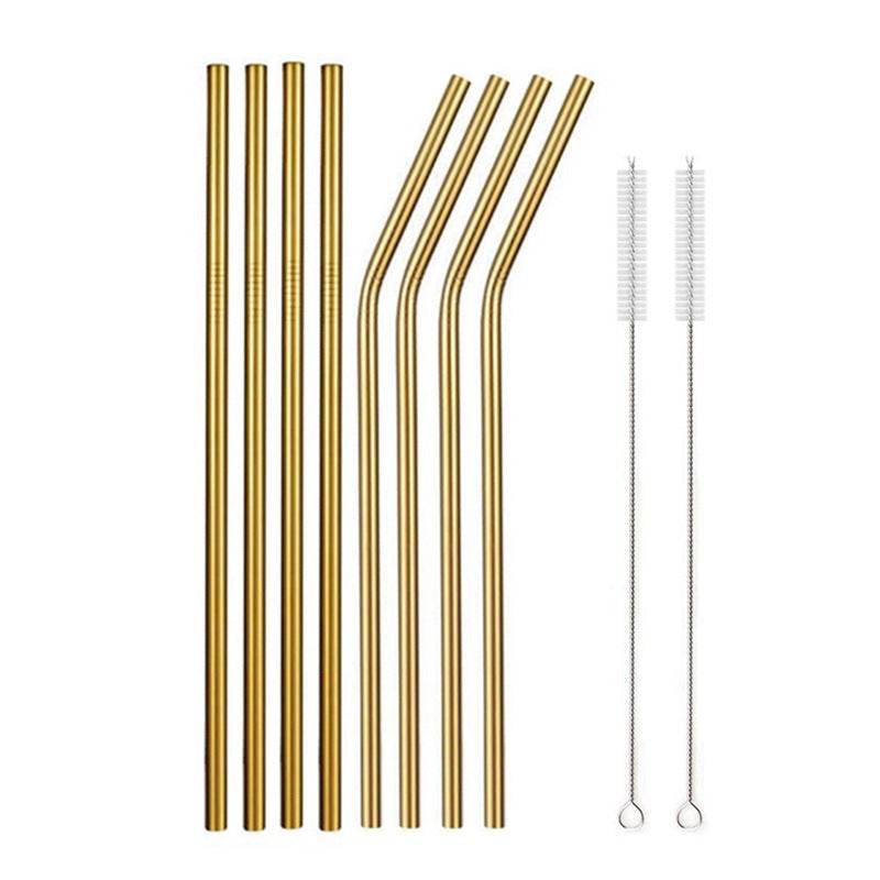 Food Grade 304 Stainless Steel Color Metal Straws - Mubimart