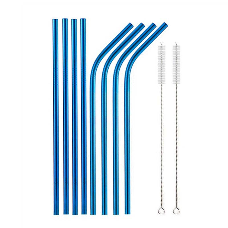 Food Grade 304 Stainless Steel Color Metal Straws - Mubimart