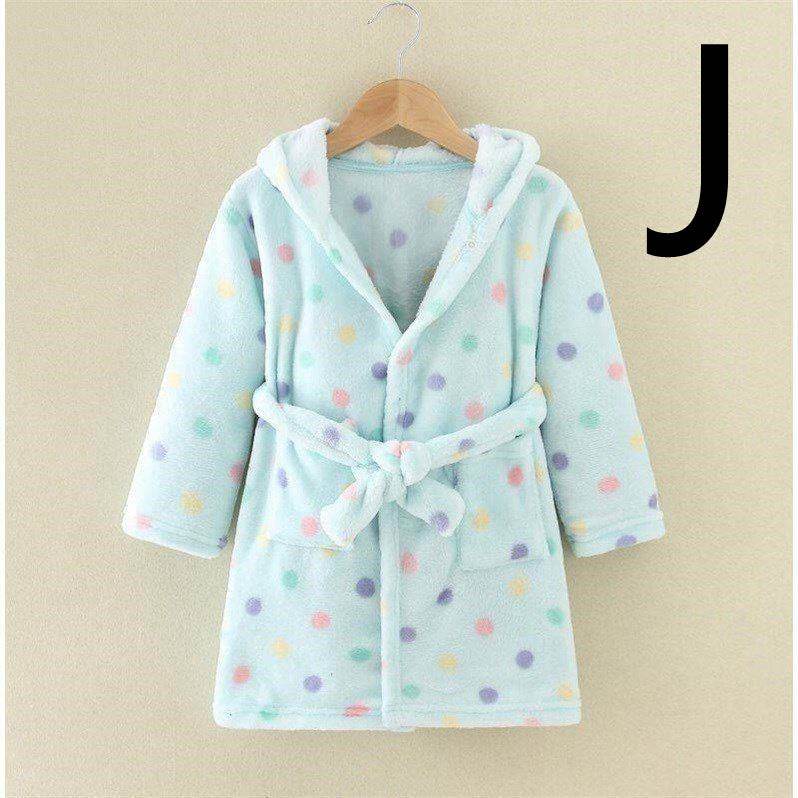Four Seasons Home Service, Children's Clothing, Children's Bathrobe, Robe, Thickened Flannel - Mubimart