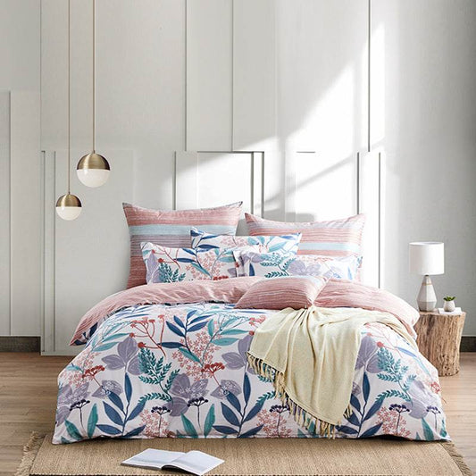 Four-piece set of long-staple cotton satin printed bedding - Mubimart