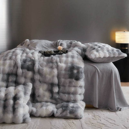 Fur Velvet Four-piece Set Fitted Sheet Set Bedding - Mubimart