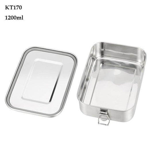 G.a HOMEFAVOR Custom Lunch Box For Kids Food Container Bento Box 304 Top Grade Stainless Steel Storage Thermal Metal Box Stock - Mubimart
