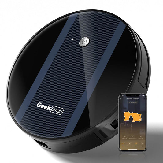 Geek-Smart-Robot-Vacuum-Cleaner-G6-Plus-Ultra-Thin-1800Pa-Strong-Suction-Automatic-Self-Charging-Wi-Fi-Connectivity-App-Control-Custom-Cleaning-Great-For-Hard-Floors-To-Carpets-Ban-On-Amazon-Mubimart-8323 - Mubimart
