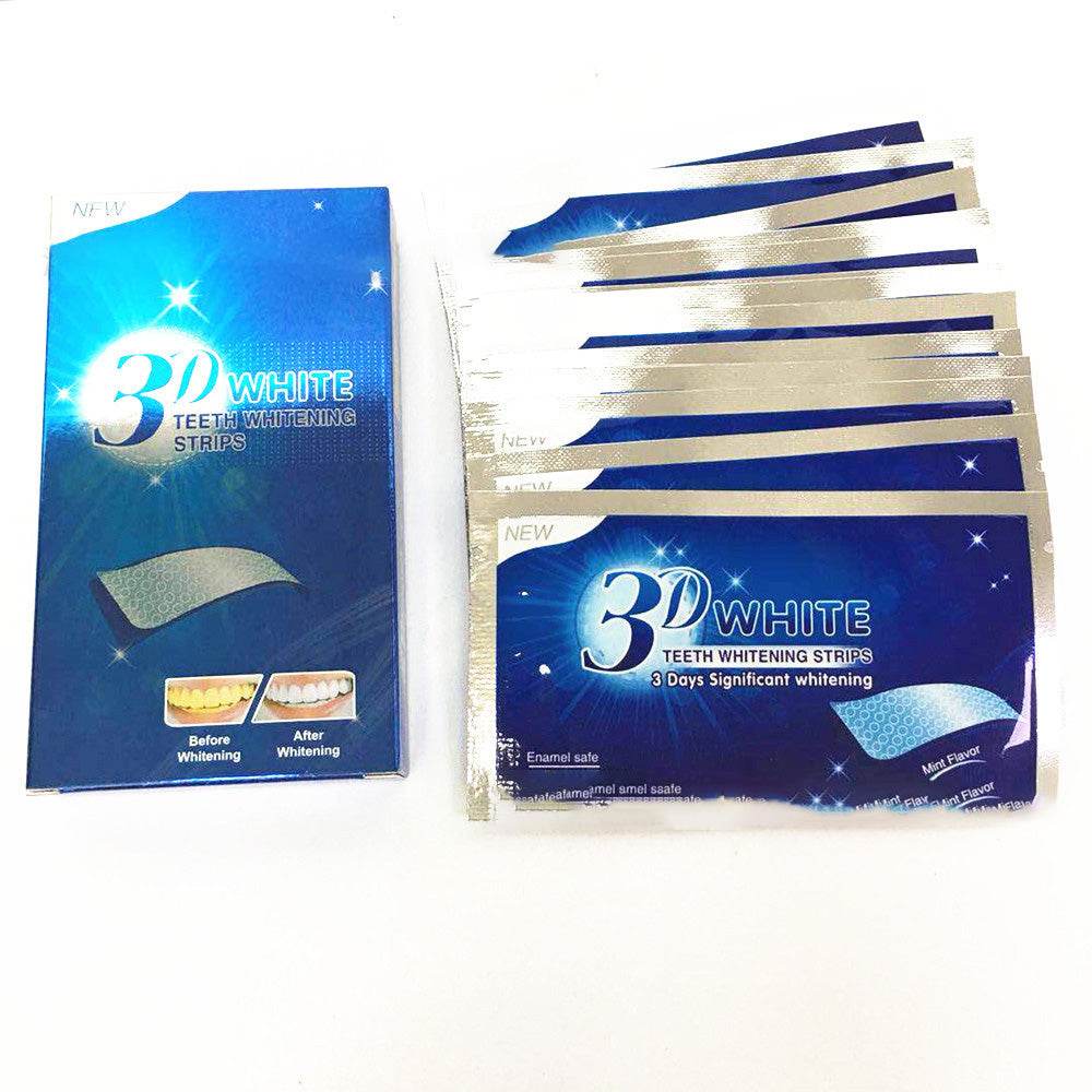 Gel Teeth Whitening Strips Oral Hygiene Care Double Elastic Teeth Strips Whitening Dental Bleaching Tools - Mubimart