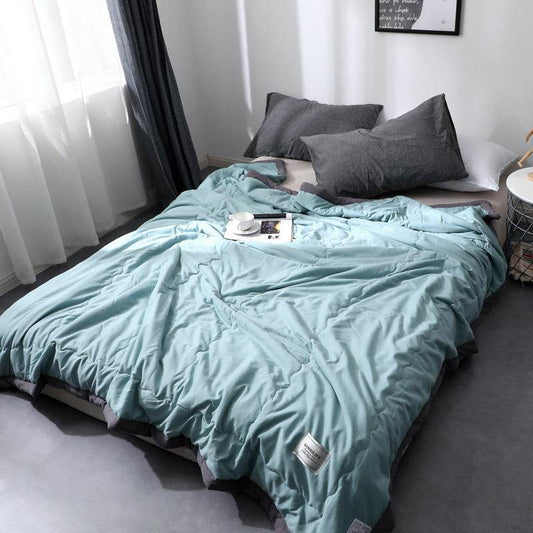 Gift Box Air-Conditioning Quilt Solid Color Summer Thin Quilt Washable Cotton Summer Cool Quilt Summer Quilt - Mubimart