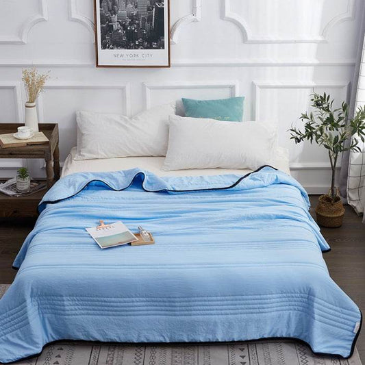 Gift Summer Cool Quilt Summer Washed Cotton Thin Quilt Machine Washable Air Conditioner Quilt - Mubimart