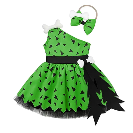 Girls-Fashion-Simple-Halloween-Mesh-Costume-Suit-Mubimart-4762 - Mubimart