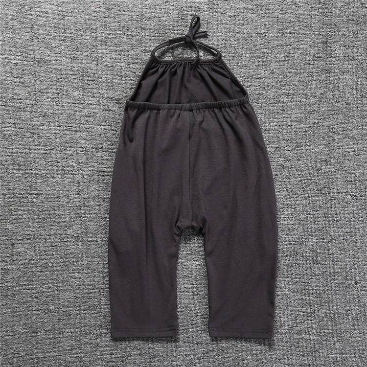 Girls Jumpsuits Summer Baby Girl Solid Overalls Soft Girls Fashion Leotard Outfit Clothes - Mubimart