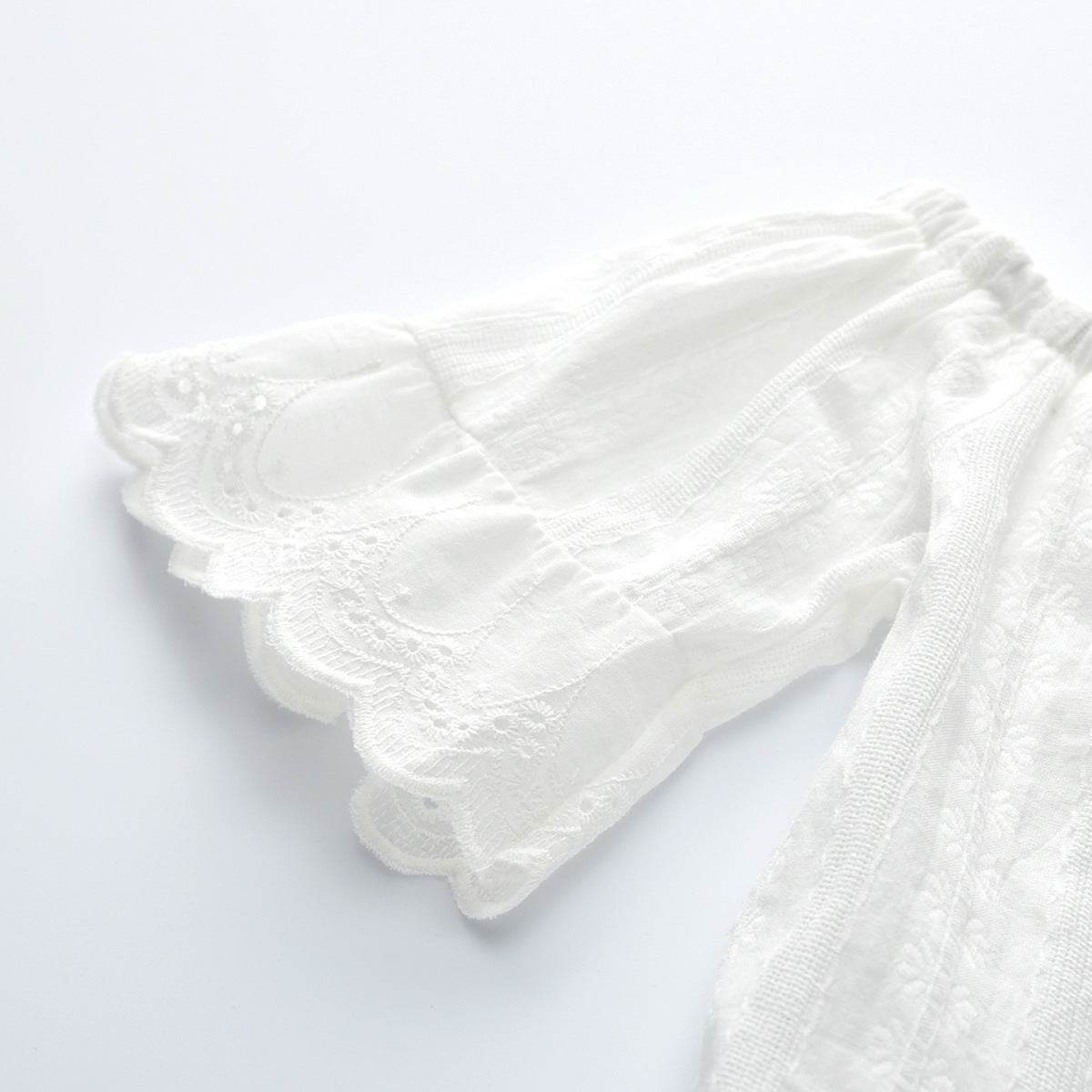 Girls Lace Pearl Jeans Set - Mubimart