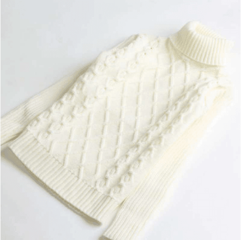 Girls Plus Velvet Thick Double Layer Sweater - Mubimart