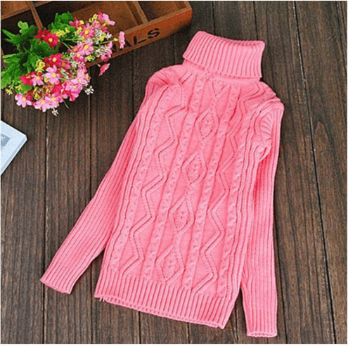 Girls Plus Velvet Thick Double Layer Sweater - Mubimart