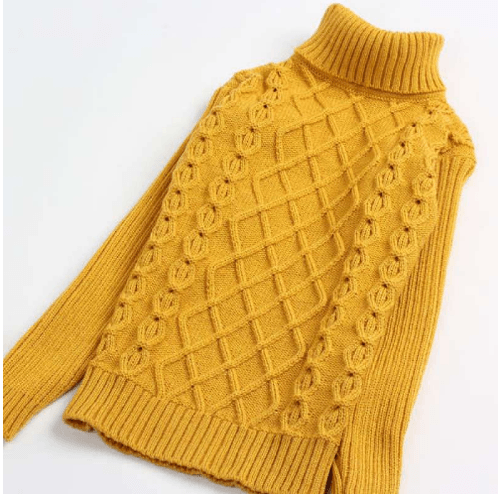 Girls Plus Velvet Thick Double Layer Sweater - Mubimart