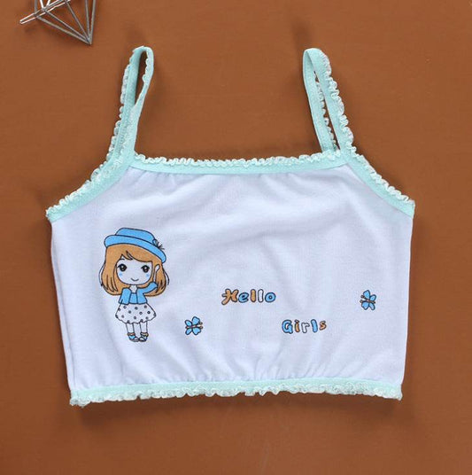 Girls Sports Casual Cotton Camisole Bra - Mubimart