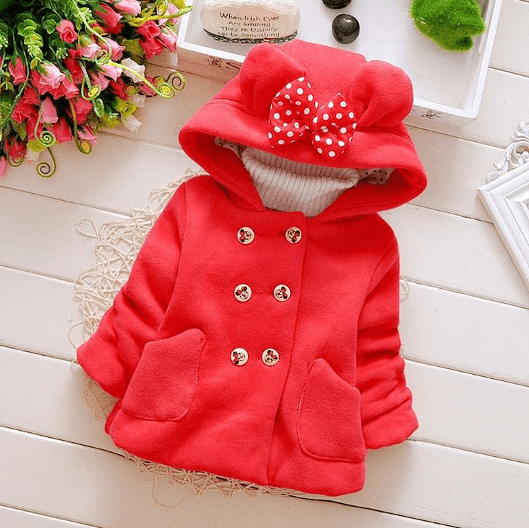 Girls warm coat winter jacket clothes for Newborn girl baby - Mubimart