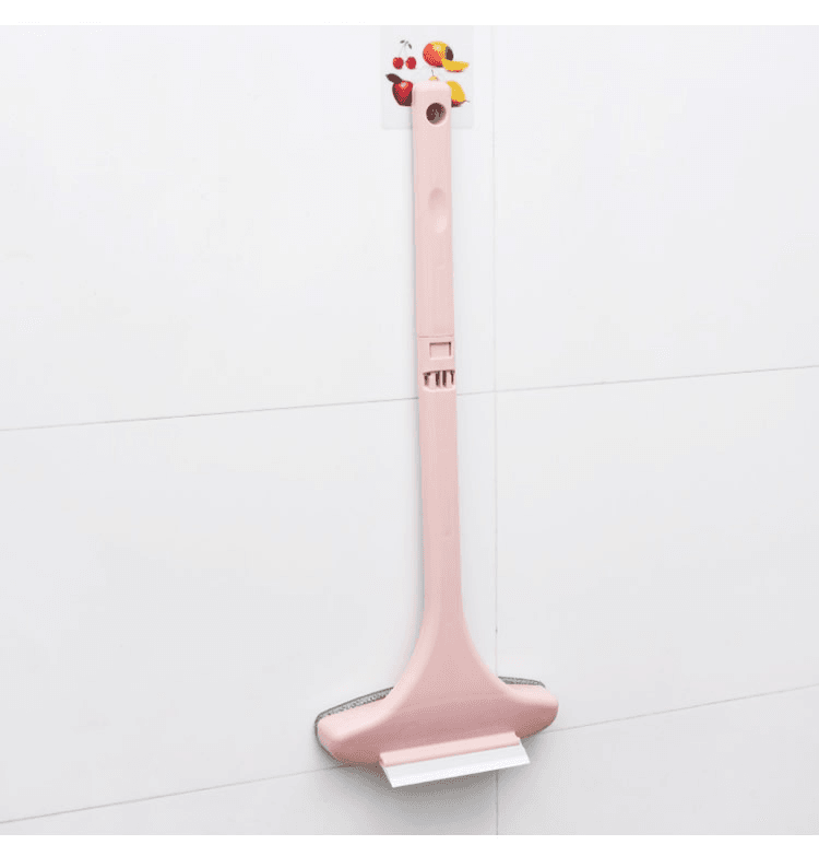 Glass Cleaning Tool Cleaning Brush Washing Window Cleaner Squeegee Wiper Long Handle Head Brush Window Cleaner Scrubbe - Mubimart