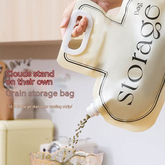 Grain Storage Bag Large Diameter Good Sealing Save Space Food Grade PE Material Rice Wheat Beans Household Kitchen Storage Tools Kitchen Gadgets - Mubimart