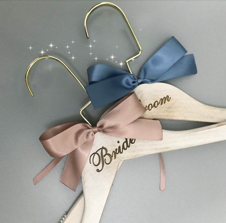 Groom Hanger Wedding Name Solid Wood Carving - Mubimart