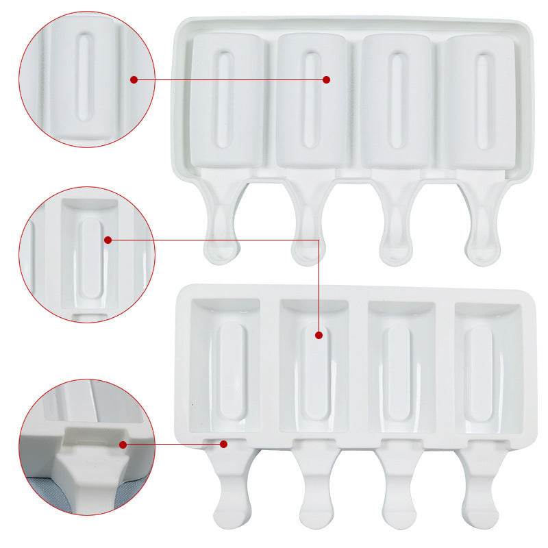 Groove Ice Cream Silicone Mold New Popsicle Ice Cream Mold - Mubimart