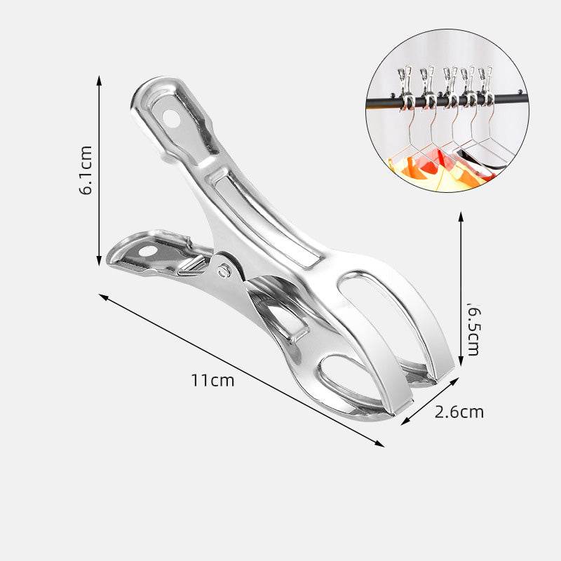 Guangkai Stainless Steel Clip Drying Clothes Clip Spring Drying Socks Clothes Windproof Clip Big Clip Drying Quilt Clip Manufacturer - Mubimart