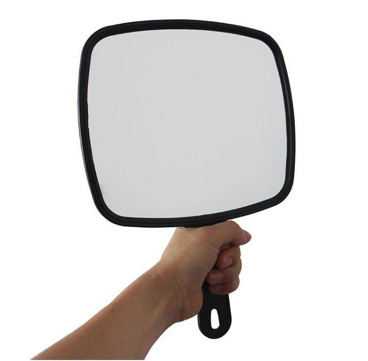HD handle makeup mirror barber hand mirror - Mubimart