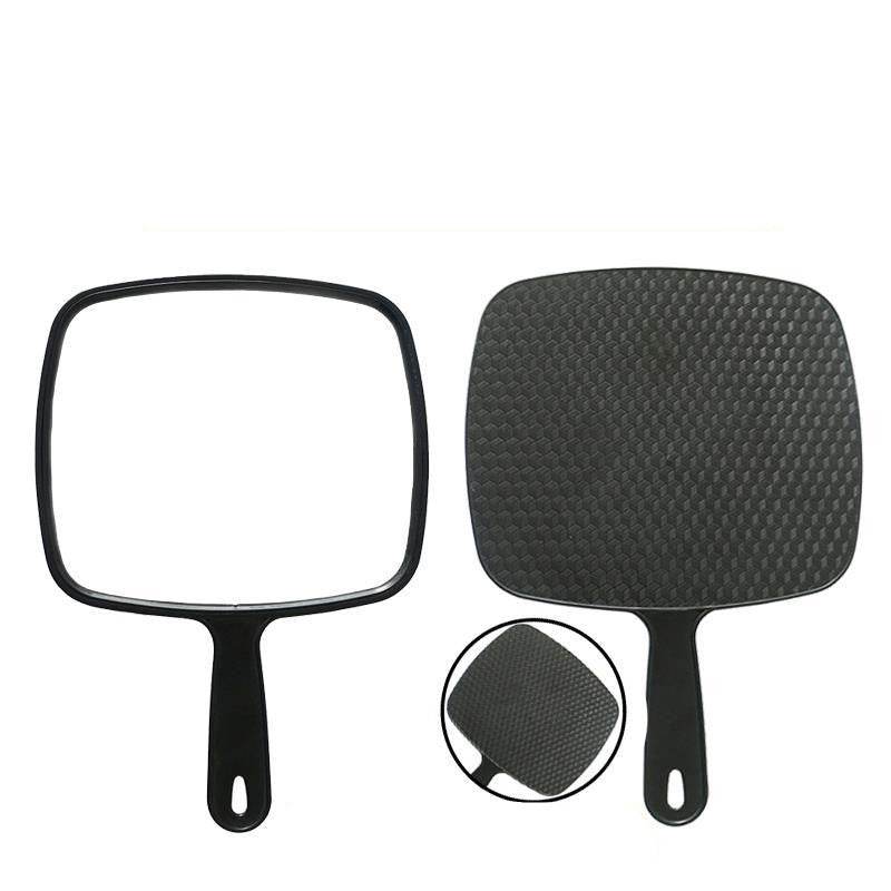 HD handle makeup mirror barber hand mirror - Mubimart