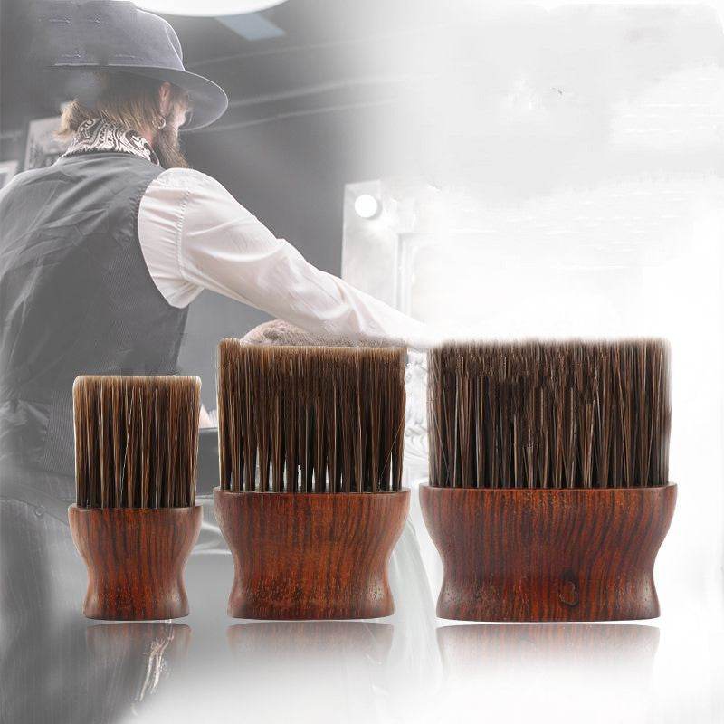 Hair Brush Hairdressing Tools Solid Wood Soft Hair Beard Brush - Mubimart