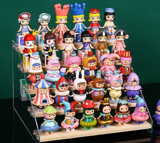 Hand Display Step Blind Box Storage Acrylic Wood Stepped Display Rack Ornaments Toy Display Rack - Mubimart