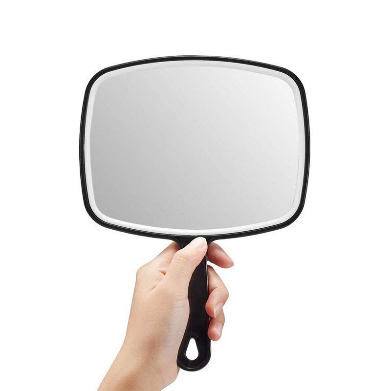 Hand Held Square Mirror Plastic Plane Square Mirror Cosmetic Modeling Mirror Hand Held Portable Dressing Mirror - Mubimart