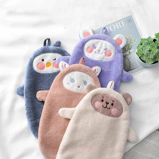 Hand Towels Can Be Hung Cartoon Absorbent Towels Bathroom Housework Cleaning - Mubimart
