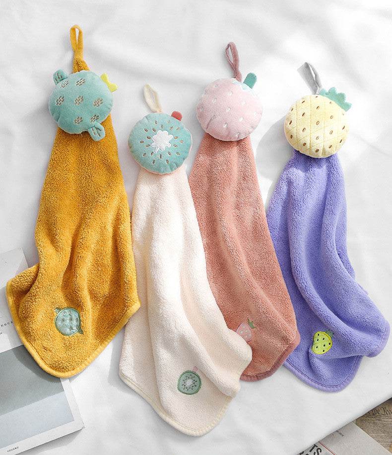 Hand Towels Can Be Hung Cartoon Absorbent Towels Bathroom Housework Cleaning - Mubimart