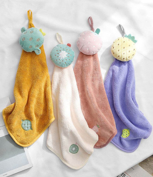 Hand Towels Can Be Hung Cartoon Absorbent Towels Bathroom Housework Cleaning - Mubimart