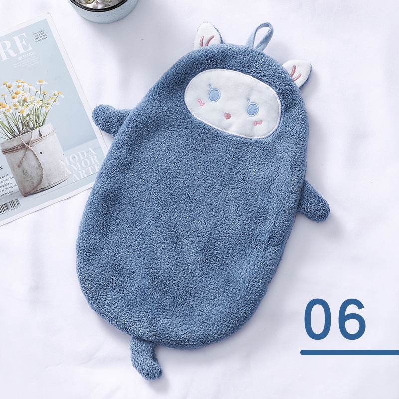 Hand Towels Can Be Hung Cartoon Absorbent Towels Bathroom Housework Cleaning - Mubimart