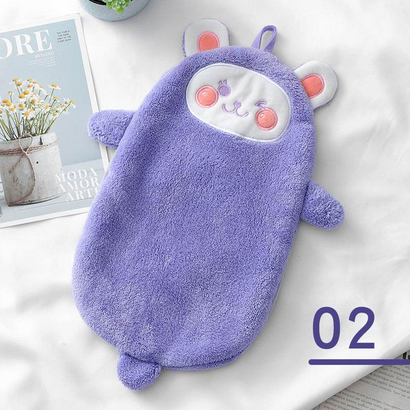 Hand Towels Can Be Hung Cartoon Absorbent Towels Bathroom Housework Cleaning - Mubimart