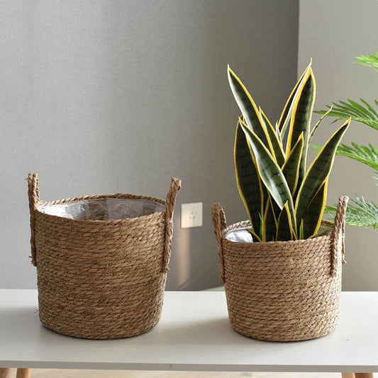 Hand-woven flower basket - Mubimart