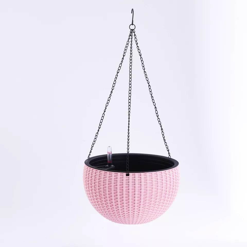 Hanging Basket Flower Pot Automatic Water Absorption Plastic Creative - Mubimart