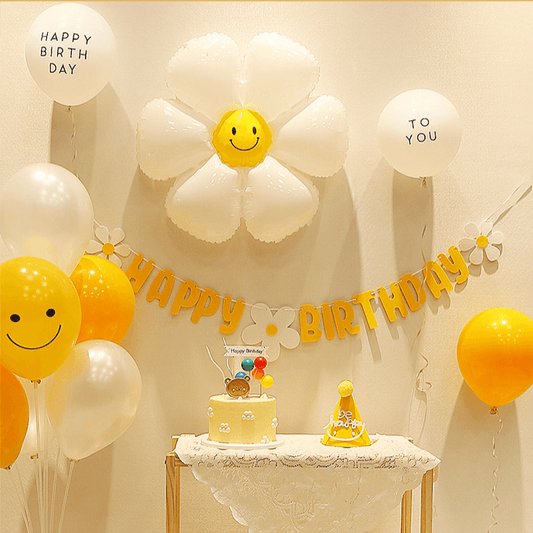 Happy Birthday Pull Flag Party Supplies Decoration Photo Props Scene Layout - Mubimart