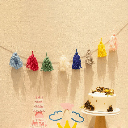 Happy Birthday Pull Flag Party Supplies Decoration Photo Props Scene Layout - Mubimart