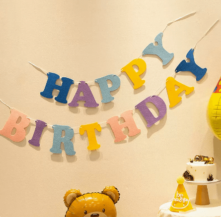 Happy Birthday Pull Flag Party Supplies Decoration Photo Props Scene Layout - Mubimart