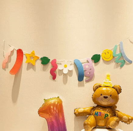 Happy Birthday Pull Flag Party Supplies Decoration Photo Props Scene Layout - Mubimart