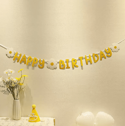 Happy Birthday Pull Flag Party Supplies Decoration Photo Props Scene Layout - Mubimart
