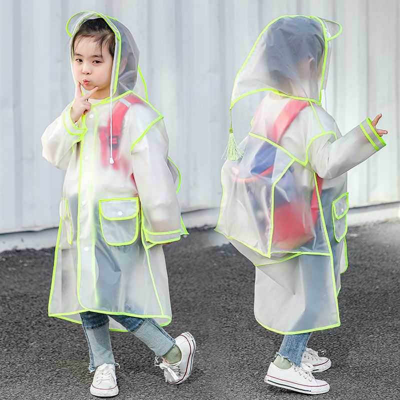Hiking Poncho Kids Fashion Transparent Raincoat - Mubimart