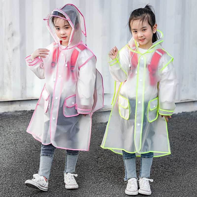 Hiking Poncho Kids Fashion Transparent Raincoat - Mubimart