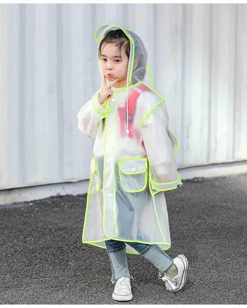 Hiking Poncho Kids Fashion Transparent Raincoat - Mubimart