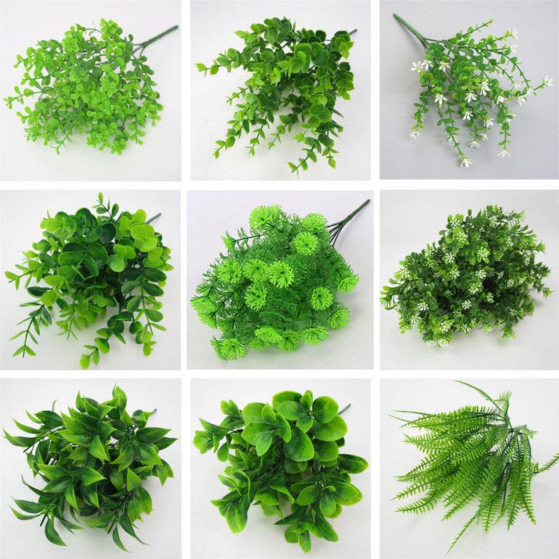 Home Decors Flowers Arrangement Branches-Grass Christmas-Table Artificial-Plants Eucalyptus - Mubimart