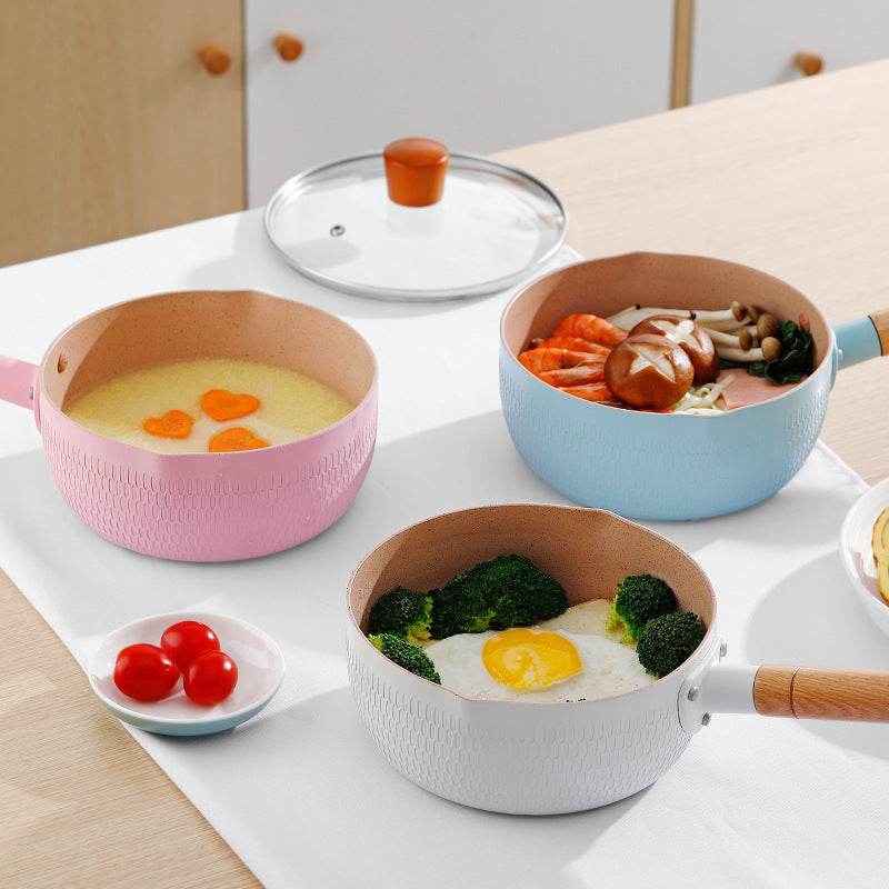 Home Kitchen Non-stick Koping Instant Noodle Stone Baby Boiled Hot Milk Supplement Soup Pot - Mubimart