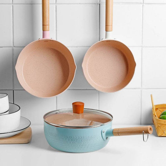 Home Kitchen Non-stick Koping Instant Noodle Stone Baby Boiled Hot Milk Supplement Soup Pot - Mubimart